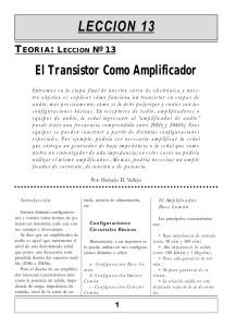 el transistor como amplificador