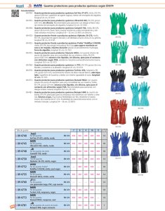 Guantes protectores para productos químicos según EN374 04P 09