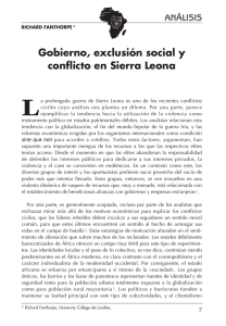 Gobierno, exclusión social y conflicto en Sierra Leona