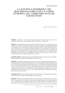 la política exterior y de seguridad común de la unión