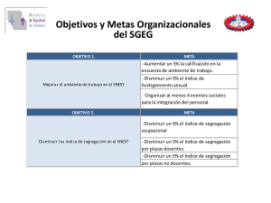 Objetivos y Metas Organizacionales del SGEG