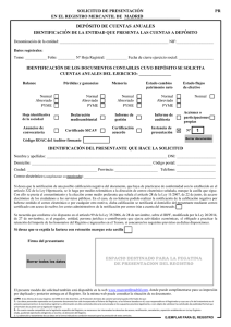 DEP&Oacute;SITO DE CUENTAS ANUALES - Registro Mercantil de Madrid