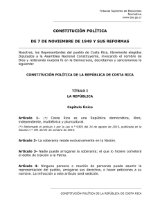 constitución política de 7 de noviembre de 1949 y sus reformas