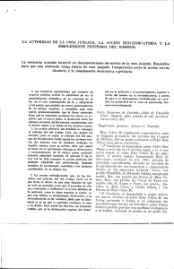 la autoridad de la cosa juzgáda. la acción reivindicatoria y