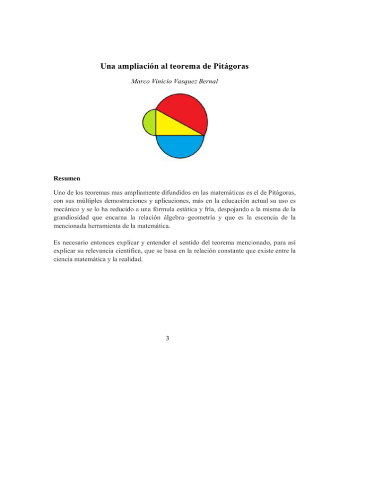 Una Ampliaci n Al Teorema De Pit goras
