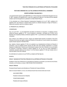 Texto Único Ordenado de la Ley del Sistema de Protección al