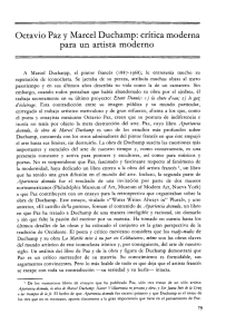 pdf Octavio Paz y Marcel Duchamp : crítica moderna para un artista