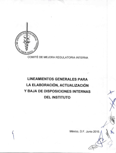 Lineamientos para la elaboración y baja de disposiciones internas