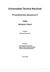 Universidad Técnica Nacional - Procedimientos-Aduaneros-II