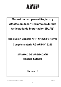 Manual de Uso para el registro y afectación de