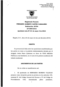 Magistrado Ponente FERNANDO ALBERTO CASTRO CABALLERO