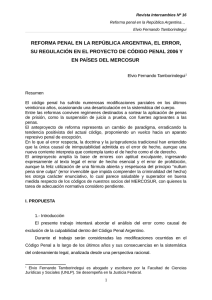 Reforma penal en la republica argentina, el