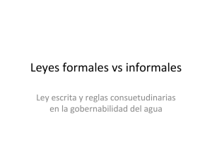Leyes formales vs informales