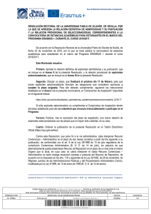Resolución de 1ª adjudicación de seleccionados/as. Erasmus+ 16-17