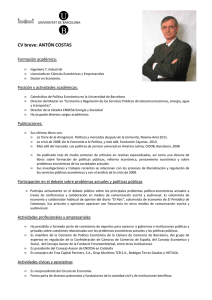 CV Antón Costas - Fundació Fòrum Ambiental