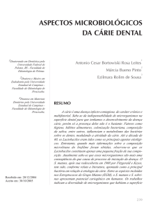 aspectos microbiológicos da cárie dental