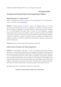 Percepción de las prácticas éticas en las organizaciones chilenas