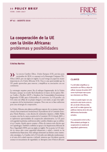 La cooperación de la UE con la Unión Africana: problemas y
