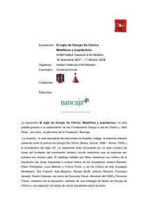 Exposición: El siglo de Giorgio De Chirico. Metafísica y arquitectura