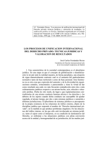 los procesos de unificacion internacional del derecho privado