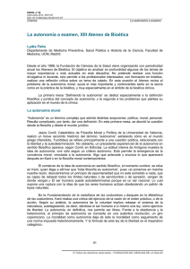 La autonomía a examen, XIII Ateneo de Bioética