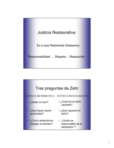 Justicia Restaurativa Tres preguntas de Zehr