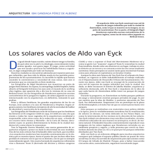 Los solares vacíos de Aldo van Eyck