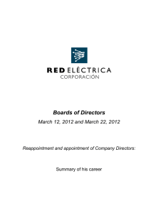 Reappointment and appointment of Company Directors: Summary of