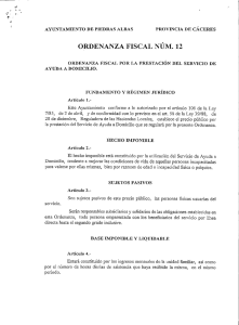 ordenanza fiscal núm. 12 - Ayuntamiento de Piedras Albas