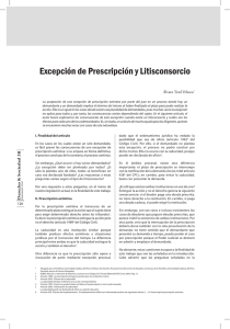 Excepción de Prescripción y Litisconsorcio