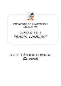 Proyecto de Innovación Educativa “RADIO CÁNDIDO”