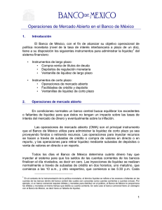 Operaciones de Mercado Abierto en el Banco de México