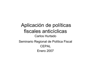 Aplicación de políticas fiscales anticíclicas