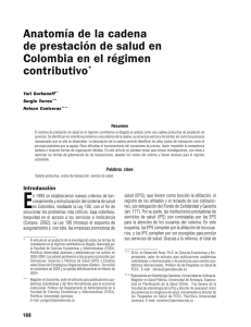 Anatomía de la cadena de prestación de salud en Colombia en el
