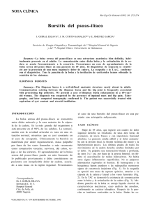 Bursitis del psoas-ilíaco - Revista Cirugía Osteoarticular