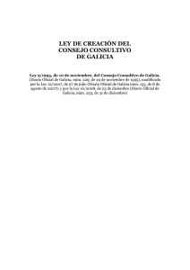 ley de creacin del - Consello Consultivo de Galicia