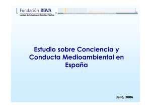 Estudio sobre Conciencia y Conducta Medioambiental en España