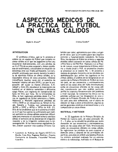 aspectos medicos de la practica del futbol en climas calidos
