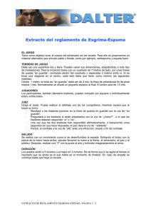 Extracto del reglamento de Esgrima-Espuma