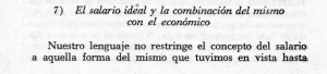 7) El salario ideal y la combinación del mismo con el