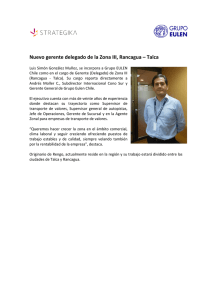 Nuevo gerente delegado de la Zona III, Rancagua – Talca