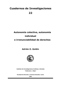 Autonomía colectiva, autonomía individual e