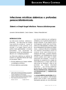 Infecciones micóticas sistémicas o profundas