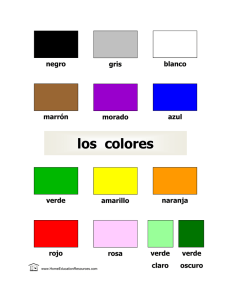 los colores - Printable Spanish
