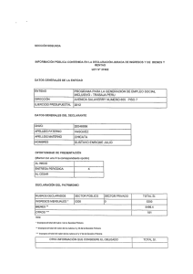 sección segunda información pública contenida en la declaración