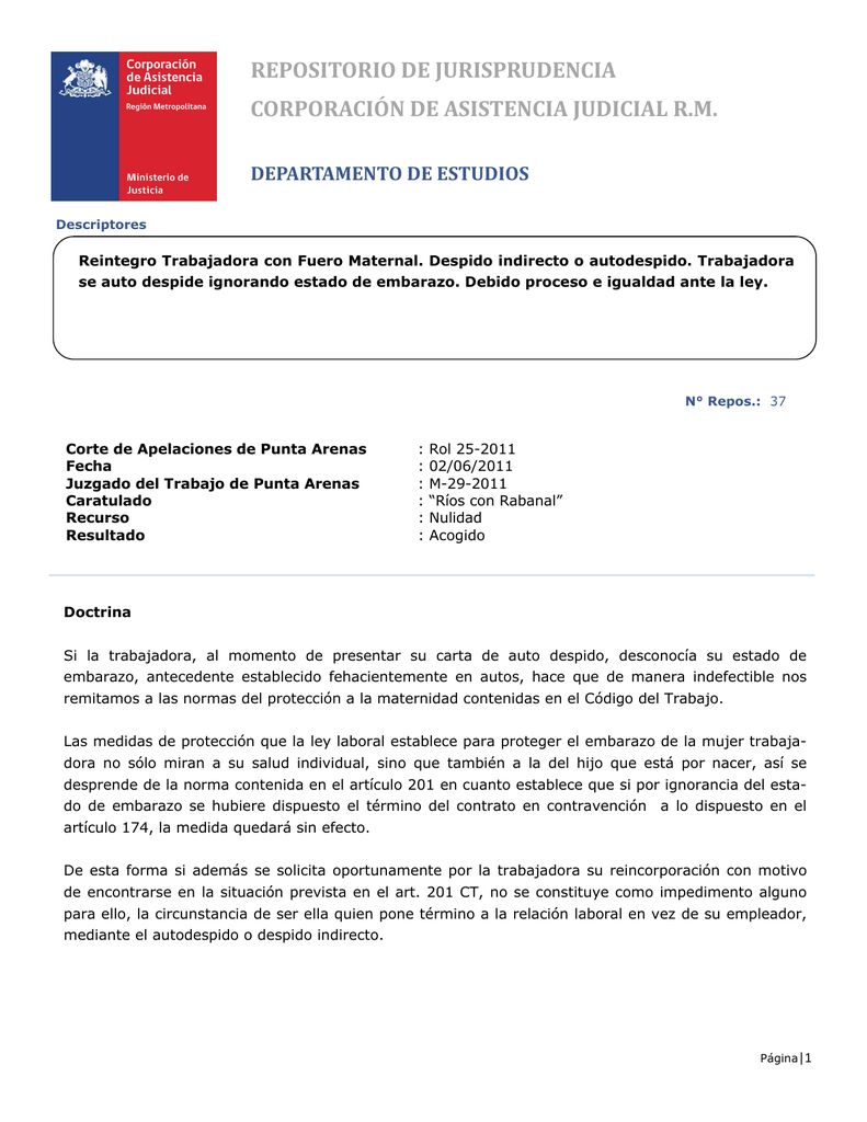 Repositorio de jurisprudencia corporación de asistencia 