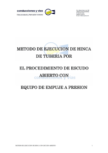 METODO DE EJECUCION DE HINCA DE TUBERIA