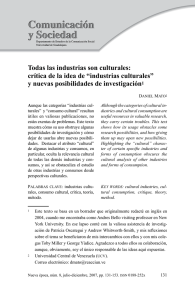 Todas las industrias son culturales: crítica de la idea de “industrias