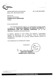 Page 1 º C3. SEj0 JE LA JUDCATURA sus OFICIO CIRCULAR CJ