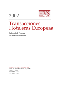 Transacciones Hoteleras Europeas